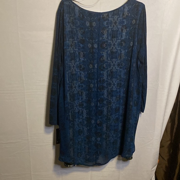 Blue Patterned Women's dress - Picture 6 of 6
